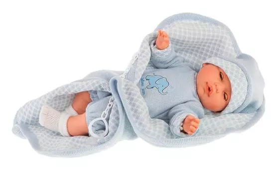 Munecas Antonio Juan Кукла плачущая Вега в голубом, 37 см