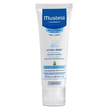 Mustela Bebe Крем для лица увлажняющий Hydra-Bebe, для нормальной кожи, 40 мл