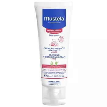 Mustela Bebe Крем для лица увлажняющий успокаивающий, 40 мл