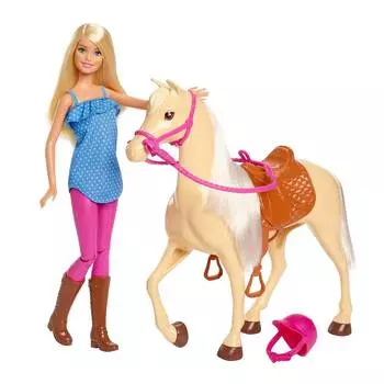 Набор Barbie Кукла Барби и лошадь