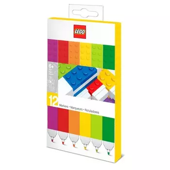 Набор цветных маркеров LEGO, 12 шт.