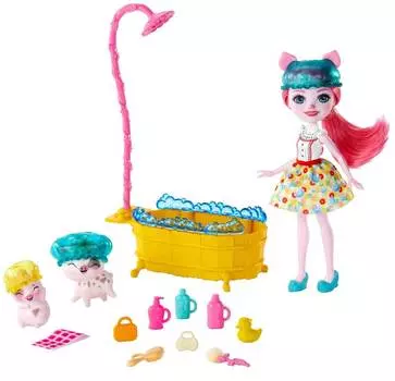 Набор игровой Enchantimals "Банный день Свинка Nisha"