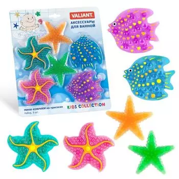 Набор VALIANT MIX6S10 мини-коврики Звёздочки и рыбки