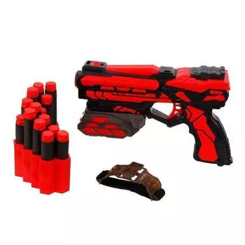 Наша игрушка Бластер c мягкими пулями, 14 шт.