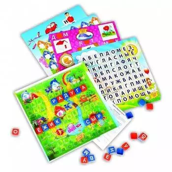 Настольная игра БИПЛАНТ 10006 Эрудит дружные буквы, игровое поле прозрачное