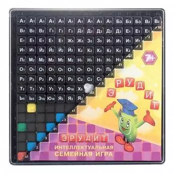 Настольная игра БИПЛАНТ 10011 Эрудит (черные фишки)