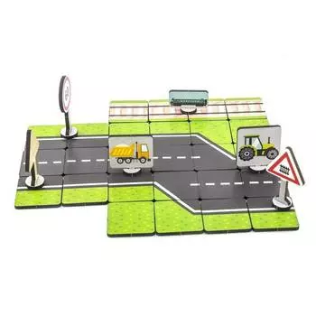 WoodlandToys Настольная игра Правила дорожного движения «За городом»