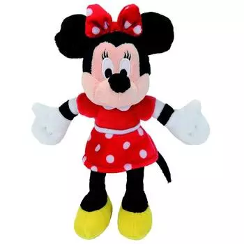 Nicotoy Мягкая игрушка Минни Маус в красном платье, 25 см