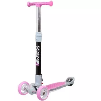 Novatrack Самокат-кикборд RainBow PRO TRANSPARENT, розово-фиолетовый