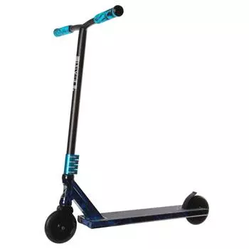 Novatrack Трюковый самокат Pixel Pro'105 Graffiti, черный/синие молнии