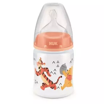 NUK First Choice + Бутылочка 150 мл с соской из силикона 0-6 мес., для заменителей грудного молока, Винни с горшком 10743746/4