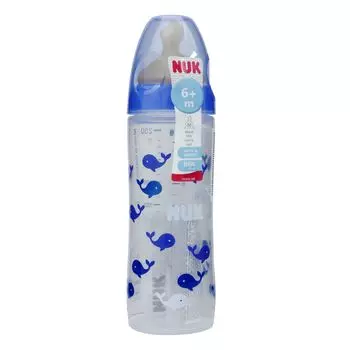 NUK First Choice + Бутылочка 250 мл, с соской 6-18 мес. из латекса для заменителей грудного молока, киты 10741853/2