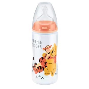 NUK First Choice + Бутылочка 300 мл с соской из силикона 0-6 мес., для заменителей грудного молока, Медвежонок Винни 10741817/3