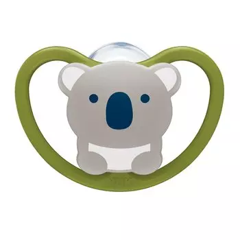 NUK Пустышка 0-6 мес., силиконовая, ортодонтическая, коала