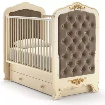 Nuovita Детская кровать Fulgore swing, поперечный маятник, слоновая кость