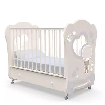 Nuovita Детская кровать Stanzione Cute Bear Swing, поперечный маятник, ваниль