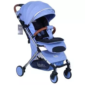 Nuovita Giro Lux Прогулочная коляска, джинсовый-серебристый