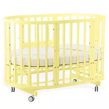 Nuovita Кровать трансформер Nido Magia 75х125 поперечный маятник, желтая