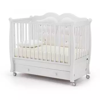 Nuovita Кроватка детская Affetto Swing, продольный маятник, белый