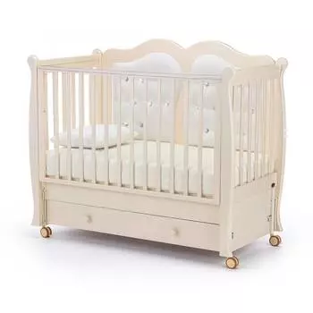 Nuovita Кроватка детская Affetto Swing, продольный маятник, слоновая кость