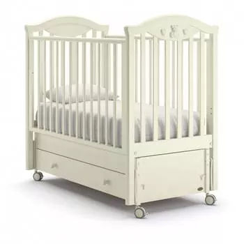 Nuovita Кроватка детская Lusso Swing, продольный маятник, ваниль