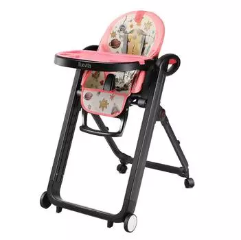 Nuovita Стульчик для кормления Futuro Nero, розовый космос