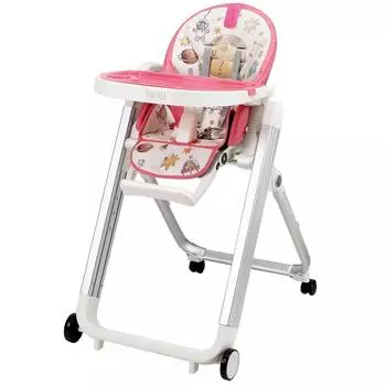 Nuovita Стульчик для кормления Futuro Senso Bianco, розовый космос