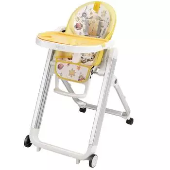 Nuovita Стульчик для кормления Futuro Senso Bianco, желтый космос