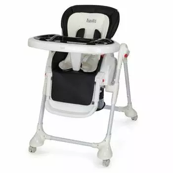 Nuovita Стул-шезлонг для кормления Tutela, черный с перфорацией