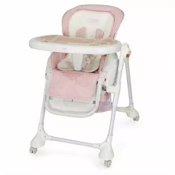 Nuovita Стул-шезлонг для кормления Tutela, розовый с тиснением