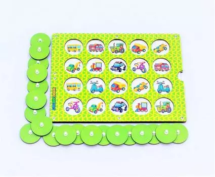 WoodlandToys Обучающий планшет "Мемори.Транспорт" 123106
