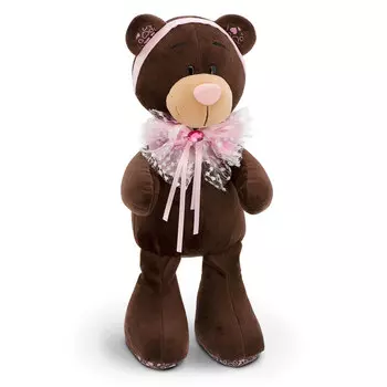 Orange Мягкая игрушка Milk "Мишка Розовый бант", 20 см