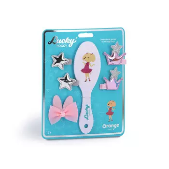 Orange Набор аксессуаров для волос. Массажная расчёска с Пуделем