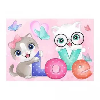 Origami Алмазная мозаика "Милые котята", 30х40 см