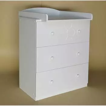 Островок уюта Комод детский Ля-Мур, съемный пеленальный стол, белый