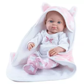 Paola Reina Кукла Бэби с розовой накидкой, девочка, 32 см