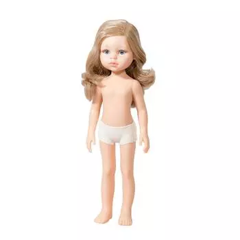 Paola Reina Кукла Карла без одежды, 32 см (волнистые волосы, без челки, глаза серые)