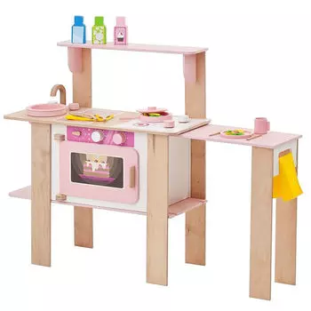Paremo Деревянная кухня-трансформер для девочек "Ванильный смузи", с 16 аксессуарами