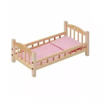 Paremo Классическая кроватка для кукол, розовый текстиль
