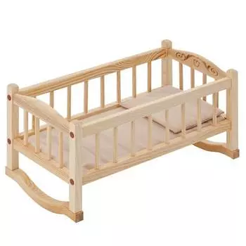 Paremo Кукольная люлька из дерева, бежевый текстиль