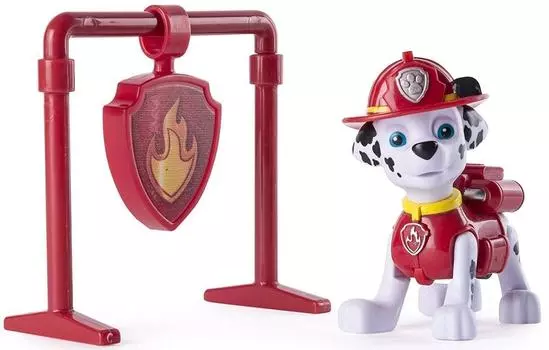Paw Patrol Щенячий патруль Фигурка спасателя с препятствием, Маршал