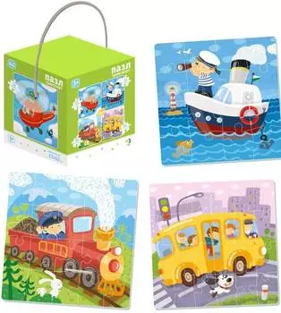 Пазл DODO 4 в 1 Транспорт