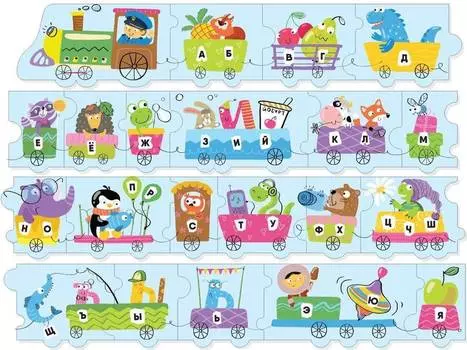 Пазл DODO Паровозик Алфавит