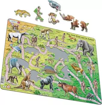 Пазл Larsen "От обезьяны до человека", 83 элемента