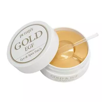 Petitfee Гидрогелевые патчи для области вокруг глаз и для точечного использования с коллоидным золотом и EGF, 90 шт