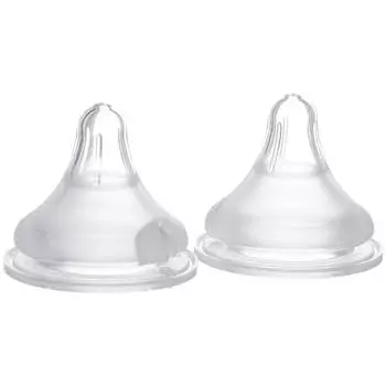 Pigeon Соска силиконовая Перистальтик Плюс с широким горлом, отверстием S, 1+ мес., 2 шт.