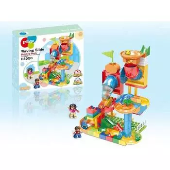 Pilage Конструктор Два пути, лабиринт с шариками и воронками, 142 детали