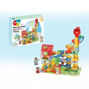 Pilage Конструктор Крутой спуск, лабиринт с шариками и воронками, 209 деталей