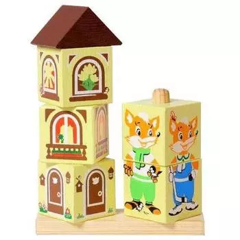 ТОМИК пирамидка "Кубики. Лисенок", 4545-1