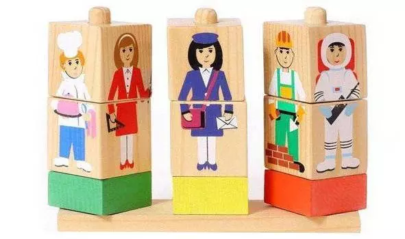 ТОМИК пирамидка "Кубики. Профессии", 4545-5